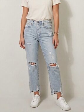 Pistola Charlie High Rise Straight in Shore Distresses Size 26 Jeans NWT